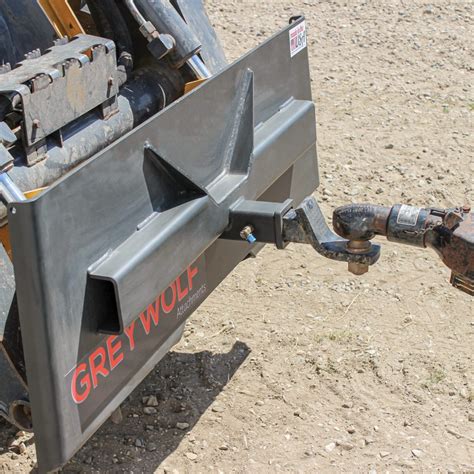 skid steer attach trailer hitch|skid steer receiver hitch attachment.